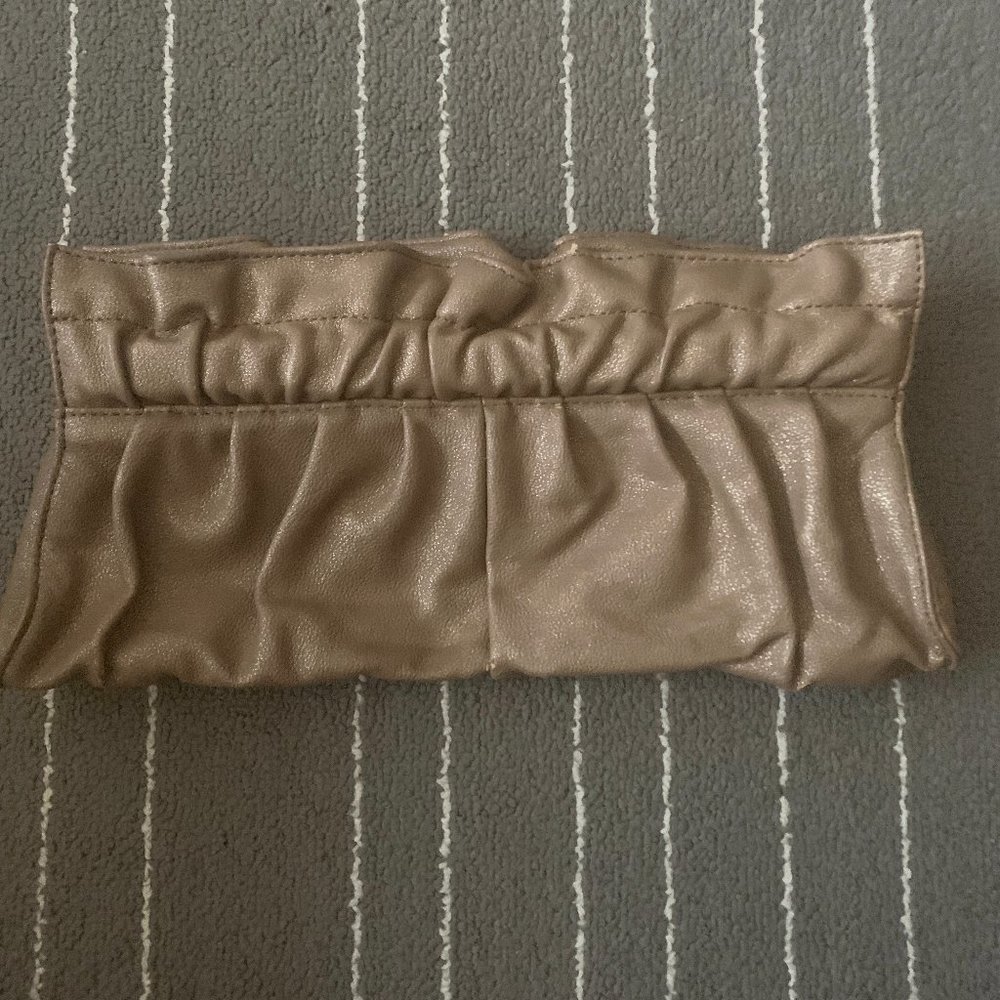 Express Gold Pleated Clutch